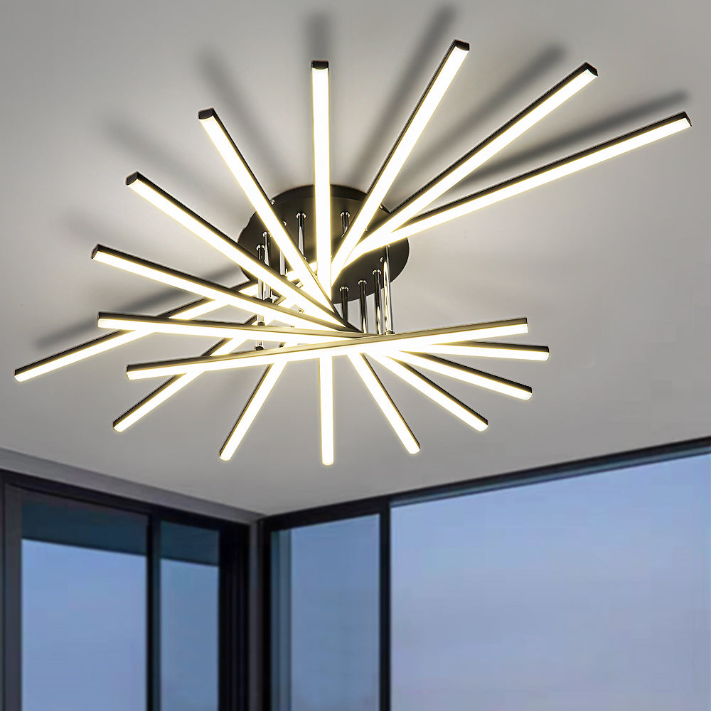 115W Stellated Line Radial Ceiling Light