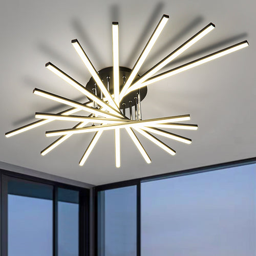 115W Stellated Line Radial Ceiling Light