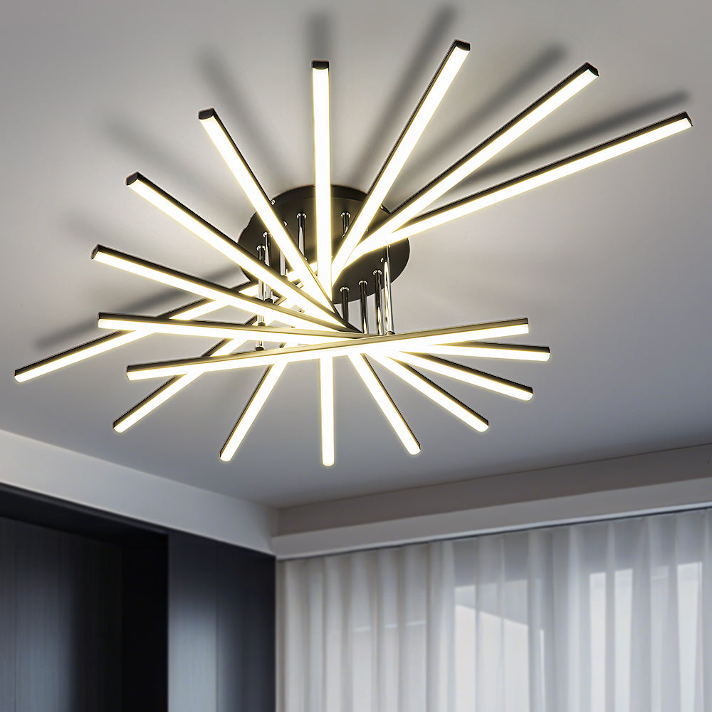 115W Stellated Line Radial Ceiling Light