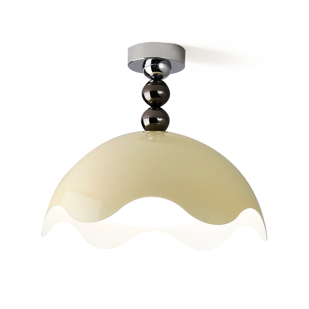 French Memphis Eggshell Ceiling Lamp