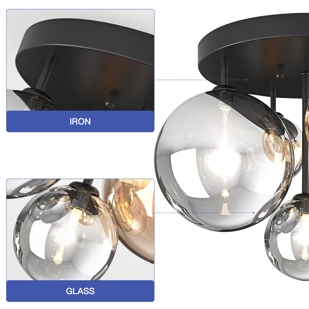Aiwen Globe Glass Ceiling Light
