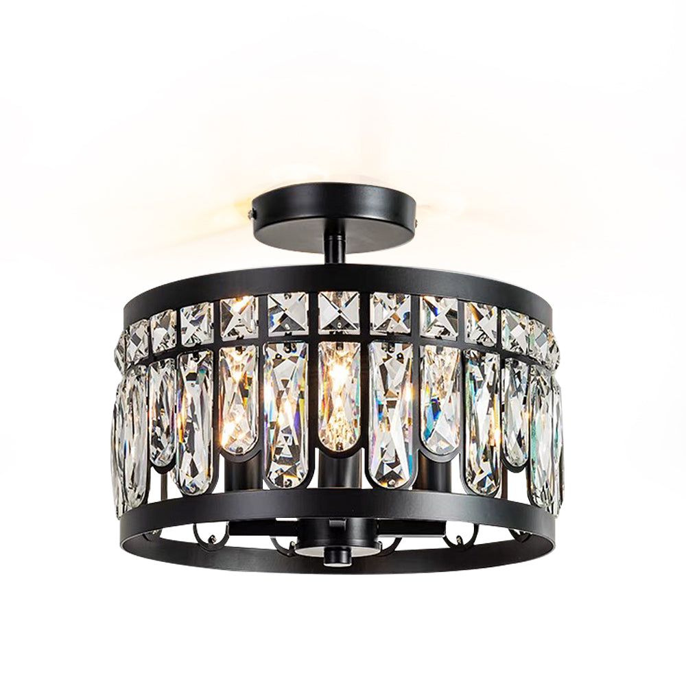 American Crystal Round Ceiling Lamp