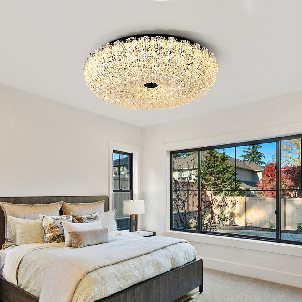 Italian Luxury Pumpkin Crystal Ceiling Lamp