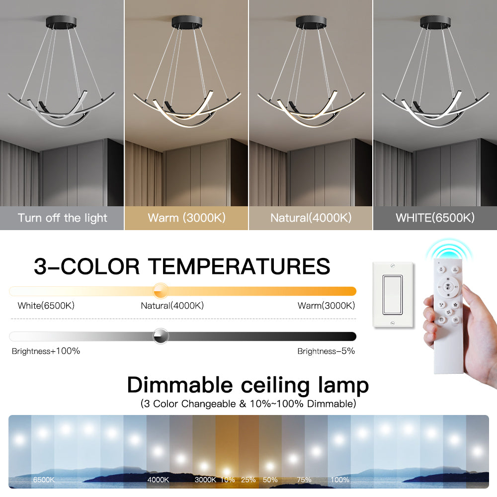 Dimmable Linear LED Island Lamp