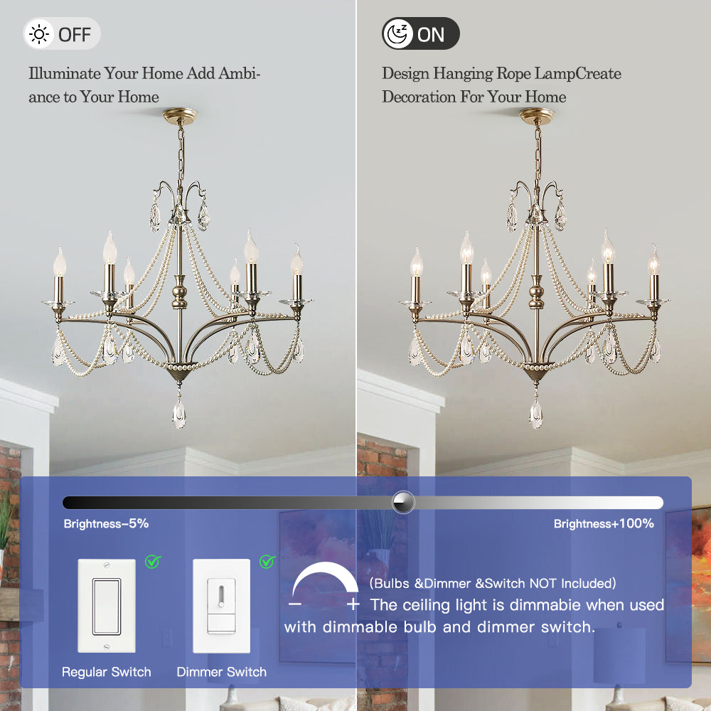 Pearl Beauty High Gloss Crystal Chandelier