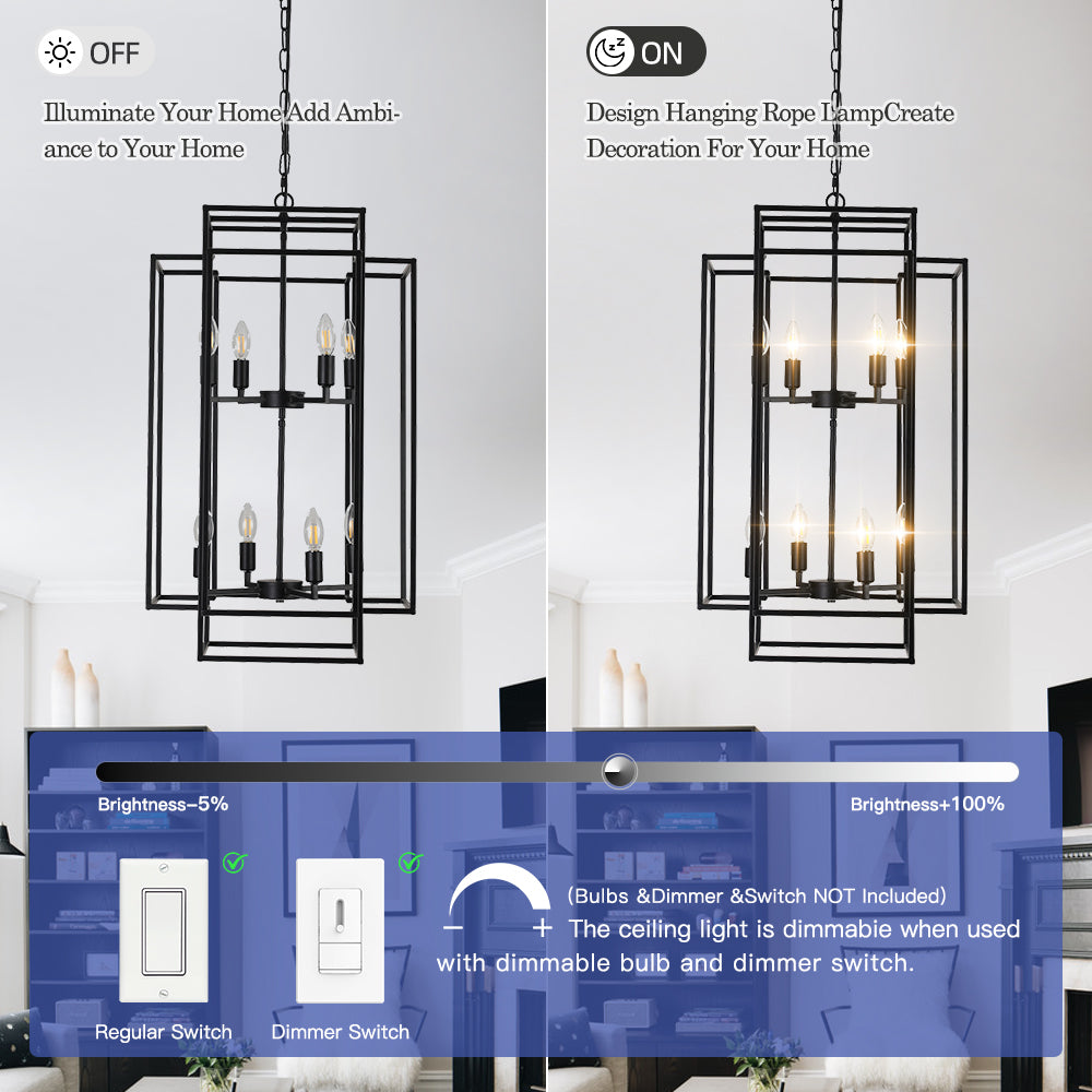 Canary Geometric Frame Pendant Light