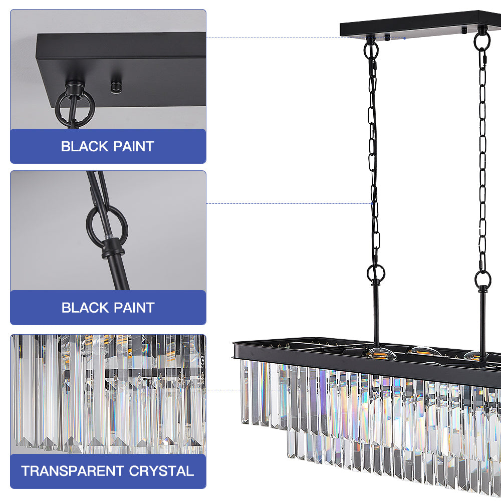 Kitchen Crystal Long Bar Lamp