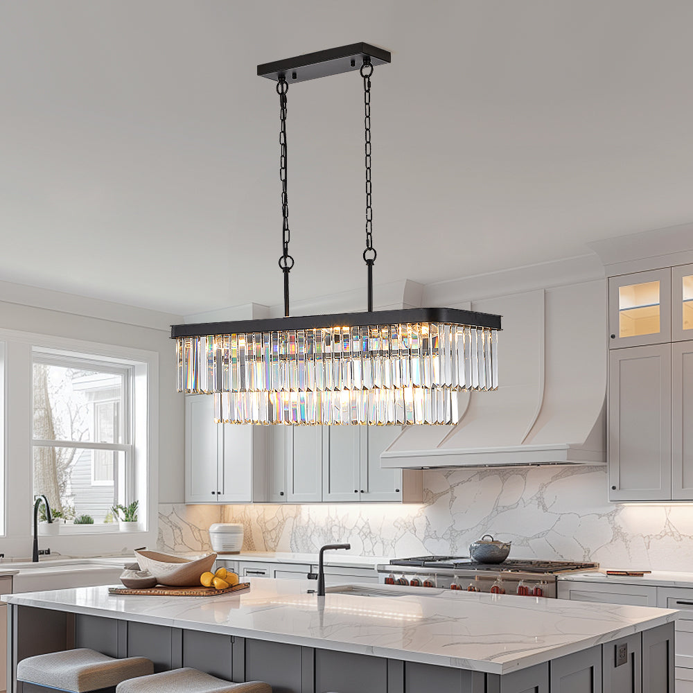 Kitchen Crystal Long Bar Lamp