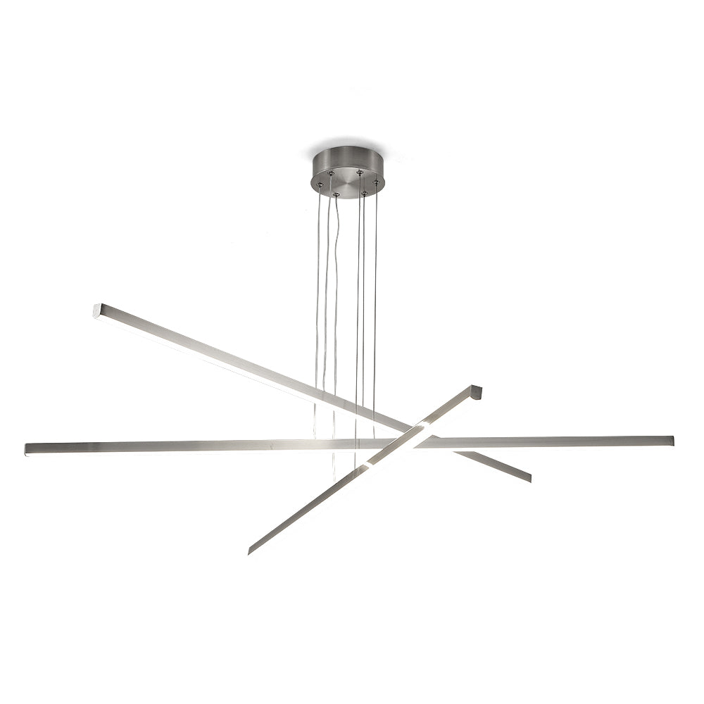 Modern Sputnik LED Streamer Silver Ceiling Light