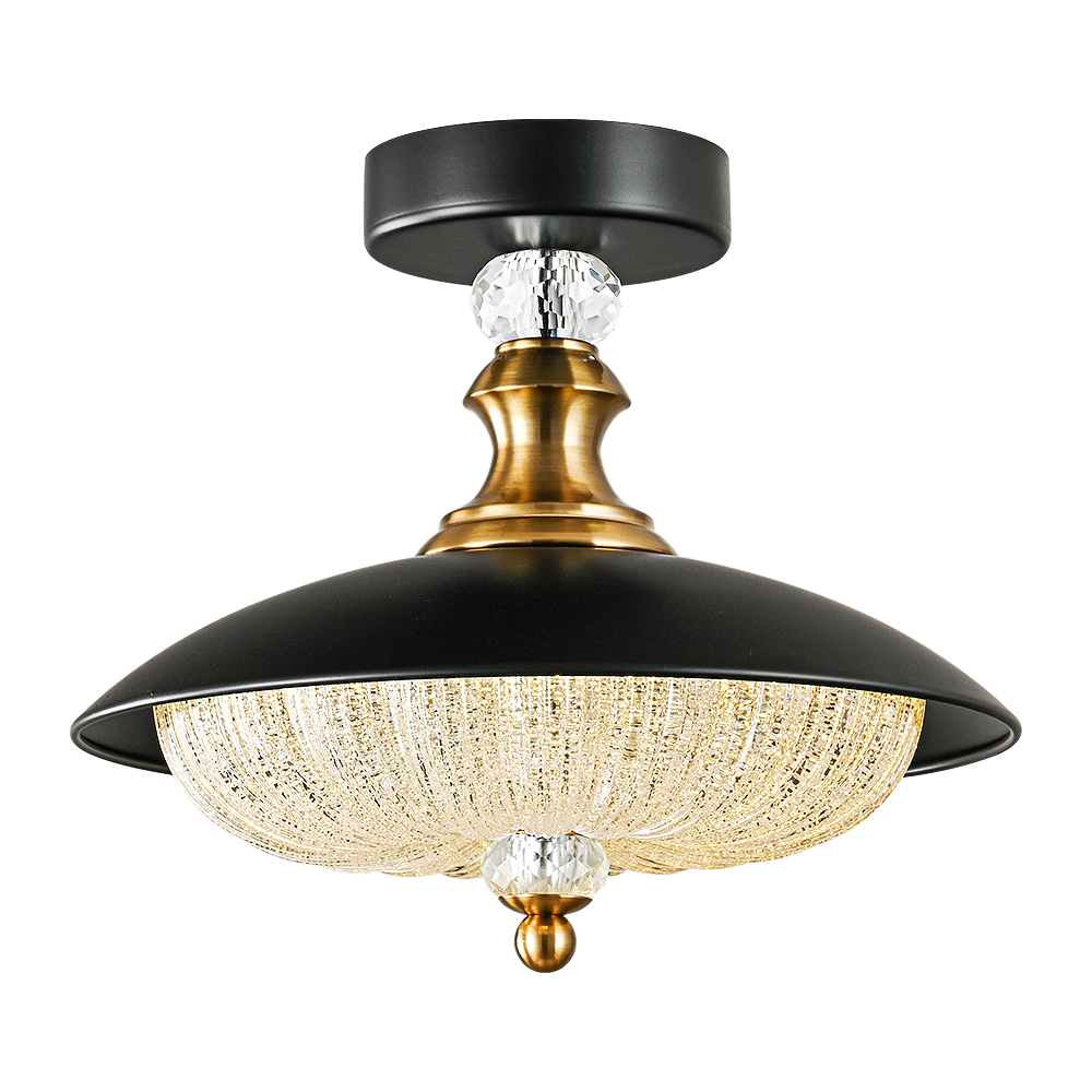 Vintage Mid Century Crystal Ceiling Lamp
